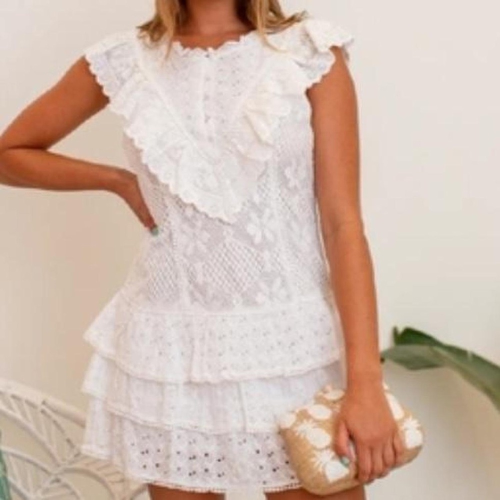 LoveShackFancy White Mini Dress